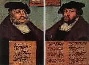 CRANACH, Lucas the Elder Portraits of Johann I and Frederick III the wise, Electors of Saxony dfg painting